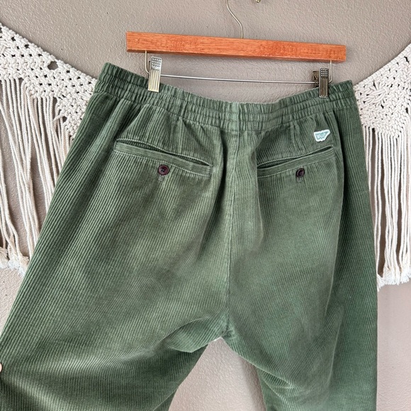 Wellen organic cotton straight Fit Green Corduroy corded Pants large - Picture 7 of 10